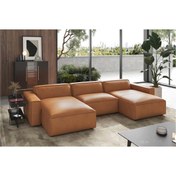 Resim hoom concept ORLANDO DERİ ÜÇLÜ ÇİFT KÖŞELİ KOLTUK 