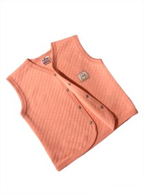 Resim SHOP FOR ALL Pudra Pembe Kapitone Çıtçıtlı Pamuk Bebek Yelek 
