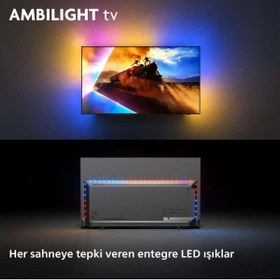 Resim Philips Ambilight TV 55OLED760 4K UHD OLED 139cm 55" Smart TV Dolby Vision TitanOS 