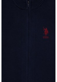 Resim U.S. Polo Assn. Erkek Çocuk Lacivert Fermuarlı Triko Hırka 50295560-VR033 