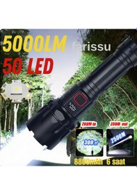 Resim Small Sun 50w 5000 Lümen 26800 Model 8800 Mah Pil 1,5 İle 2 Km Menzilli 10 Saat Çalışma Süresi Siyah 