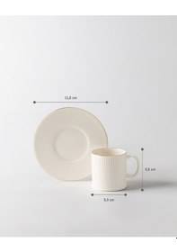 Resim Madame Coco Verly 6 Kişilik 12 Parça Kahve Fincan Takımı - Beyaz/gold - 95 Ml 8684427234044 Çok Renkli 