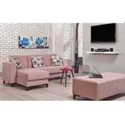 Resim Sadeceonda Yıldız Pudra Pembe Mini L Köşe Takımı 