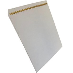 Resim ÖZER KUTU Ayaklı Kolye Zincir & Kolye Standı (28 Li)beyaz Deri (32x40 Cm) 