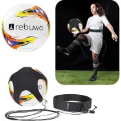 Resim Çocuklar Yetişkinler Için Ayarlanabilir Futbol Antrenman Kemeri ve Top Seti, Turuncu 