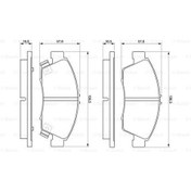 Resim BOSCH 986461759 Fren Balatası Ön Civic 1.4İ 16V Hatchback 10.98- 02.01- Civic 