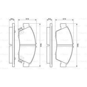 Resim BOSCH 986461759 Fren Balatası Ön Civic 1.4İ 16V Hatchback 10.98- 02.01- Civic 