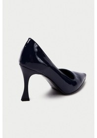 Resim Mubiano Hakiki Deri Mb972-lcv Kadın İnce 9 Cm Topuklu Rugan Lacivert Stiletto & Topuklu Ayakkabı Lacivert 