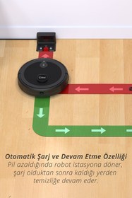 Resim Kiwi KVC-4091 Akıllı Robot Süpürge | 6000Pa Güçlü Emiş, Lazer Haritalama, Paspas , Uygulama Kontrollü 