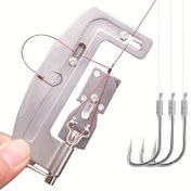 Resim Yarı Otomatik Balıkçılık Kancası Düğüm Makinesi, Taşınabilir Metal Kanca Bağlama Cihazı, Balıkçılık Malzemesi 