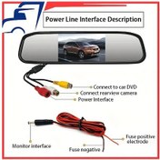 Resim Xuweiwei 4.3 İnç Dikiz Aynası + 1 Metre 10.92 Cm Hd Arka Görüş Monitörü Çift Video Kayıtlı Kolay Kurulum 1080p İzleme Evrensel Uyumlu Pil Gerektirmez 