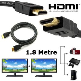 Resim 1.8M Metre Hdmi Kablo 1080P Altın Uçlu Tüm Cihazlara 100% Uyumlu 