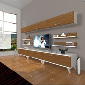 Resim Decoraktiv Eko 8y Slm Retro Tv Ünitesi Tv Sehpası - Beyaz - Ceviz 