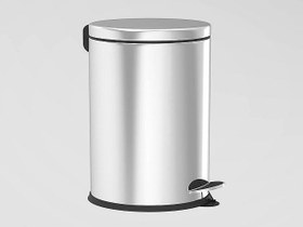 Resim Elite Serisi 5 Litre Hacimli Paslanmaz Banyo-Mutfak Pedallı Çöp Kovası Krom 