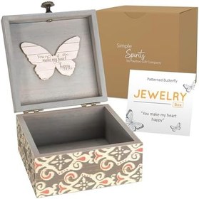 Resim Pavilion Gift Company 41102 Basit Ruhlar Desenli Kelebek Birisi Özel Mücevher Kutusu 