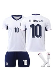 Resim Duman Global Bellingham İngiltere Milli Takım 4 Lü Set Çocuk Futbol Forması Forma+Şort (Çorap+Bileklik) Hediye 