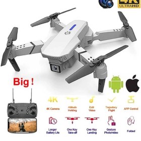 Resim JUNGLEE Çift Kameralı Drone Led Işıklı Wifi App Ve Uzaktan Kumanda Kontrollü Quadcopter Katlanabilir Şarjlı 