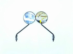 Resim E-BİKE DÜNYA 8 MM SAĞ SOL AYNA TAKIMI SİYAH RENK 