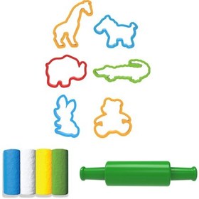 Resim Eğlenceli Hayvanlar Oyun Hamur Seti 200 Gr. - Oyun Hamuru Seti - Hamur Setleri - Hamur Kalıpları Renkli 