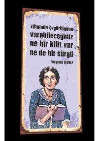 Resim Virginia Woolf mini retro ahşap poster 