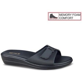 Resim Ceyo 9863-33 Memory Foam Comfort Taban Kadın Terlik Siyah 36-40 Siyah 