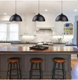 Resim 55905312 Riolight Modern1,vintage1 Cafe,oteller İçin 1xe27 Siyah Metal Sarkıt Avize Çap:30cm 1adet F Diğer 