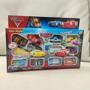 Resim Disney Cars Lightning Mcqueen Araba Model Seti - 12 Aksesuarlı Diecast Yarış Arabası, Ofis, Aile Odası, Yurt, Parti ve Hediye Verme İçin Mükemmel, Yarış Dekorasyonları 