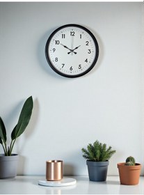 Resim 36 Cm Siyah Dekoratif Duvar Saati Çok Renkli 