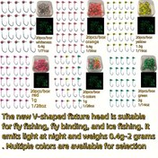 Resim Glow-in-the-Dark Balıkçılık Yem Klipsleri - Gece Balıkçılığı için 0.4-2g Çeşitli Renklerde V Şekilli Sinek Balıkçılığı ve Buz Balıkçılığı Takımı (20+ Renkler), Depolama Kutusunda Çok Amaçlı Parlayan Kanca, Gece Balıkçılığı Ekipmanı | V Şekilli Kancalar | Dayanıklı Balıkçılık Kancaları 