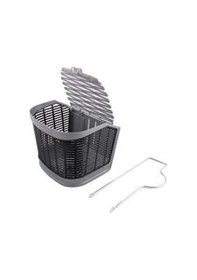 Resim Bisiklet Ön Sepeti Kapaklı Plastik 26-28 Jant Uyumlu Siyah Gri Çok Renkli 