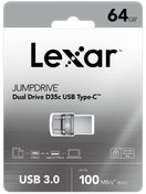 Resim Lexar 128GB Usb 3.0 J.Drive D35c OTG Type-C 100MB-s Çift Taraflı Flash Bellek Lexar 128GB Usb 3.0 J.Drive D35c OTG Type-C 100MB-s Çift Taraflı Flash Bellek