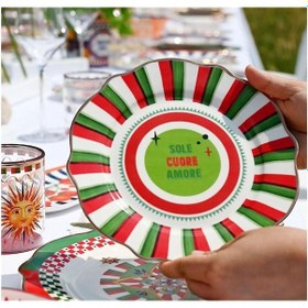 Resim Baci Milano Dolce Vita Amore Tatlı Tabağı 21 Cm Turuncu 