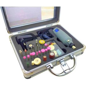 Resim Alüminyum Çantalı 56 Parça 180 Watt Mini Hobi Kalıpçı Taşlama Gravür Oyma Makinesi Seti 