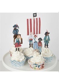 Resim Meri Meri - Pirate Ship Cupcake Kit - Korsan Gemisi Cupcake Seti - 24'lü 