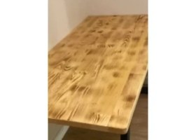 Resim Ahşap Doğal Kütük Yemek / Toplantı / Çalışma Masası 
