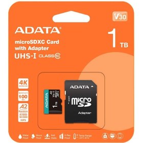 Resim Adata Premier Pro 1 TB 4K Micro SD Hafıza Kartı (100MB/sn-85MB/sn) 