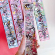 Resim A Pack of 1000pcs of 20 Sheets of Mixed Sanrio Stickers, Officially Licensed, Made of High-Quality Paper, Featuring Trendy Ins Style, Suitable for Laptops, Phones, And Gifts. 