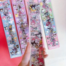 Resim A Pack of 1000pcs of 20 Sheets of Mixed Sanrio Stickers, Officially Licensed, Made of High-Quality Paper, Featuring Trendy Ins Style, Suitable for Laptops, Phones, And Gifts. 