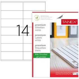 Resim Tanex Tw-2114 105X41MMx100 Adet Lazer Yazıcı Etiketi 