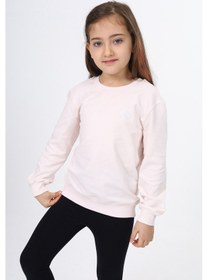 Resim Toontoy Kız Çocuk Göğüsü Tn Baskılı Sweatshirt Pudra 