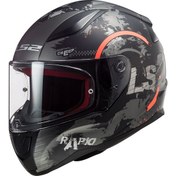 Resim Ls2 Rapıd Cırcle Mat Tıtanıum-Turuncu Kask 