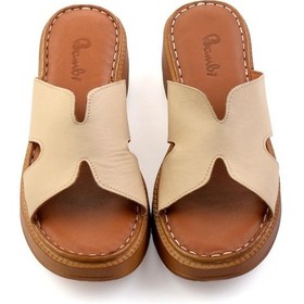 Resim Bambi Bej Leather Kadın Terlik K04331126003 Bej 