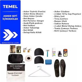 Resim 24 Lü Temel Asker Paketi - Bedelli Askerlik Seti - Asker Malzeme Haki 