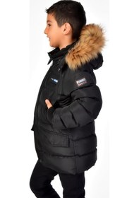 Resim Benitto Kids Benittokids Natürel Kürklü Erkek Çocuk Şişme Mont 51246 