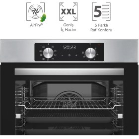 Resim Simfer 8210 Airfry Plus 10 Fonksiyon Dijital Inox Ankastre Fırın 