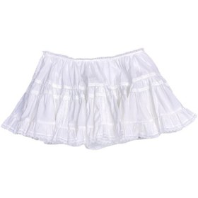 Resim Beyaz Dantel Mini Etek - S 