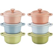 Resim Staub Macaron Mini Cocotte Seramik Güveç Seti 6'lı 