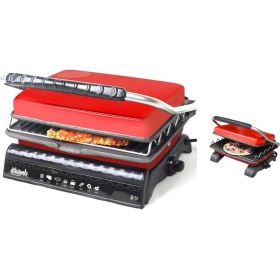 Resim Dökümix Ultra Plus Organik Demir Döküm Izgara& Tost Makinası Kirmizi Izgara Aparatlı,fırçalı,yağdanlık 
