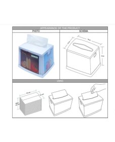 Resim Şeker Portakalım Vialli NG15 Masaüstü Üsten Çekmeli Panolu Kağıt Peçetelik Dispenseri Beyaz 