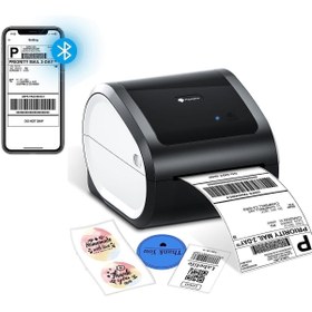 Resim Phomemo D520-bt Bluetooth Usb Termal Yazıcı Siyah - Barkod/adres/posta Etiketi, Pazaryerleri Ile Uyumlu 